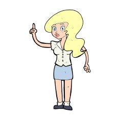 cartoon pretty woman with idea N95