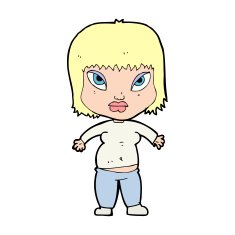cartoon overweight woman N14