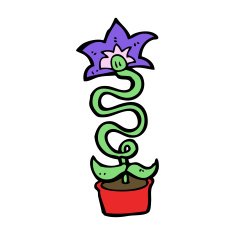 cartoon flower N614