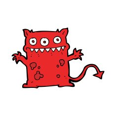 cartoon little monster N92