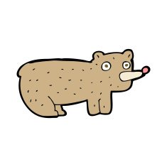 funny cartoon bear N96