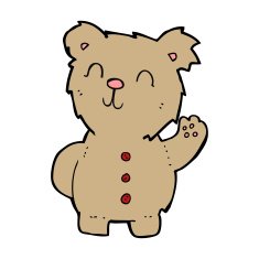 cartoon teddy bear N434