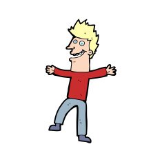 cartoon happy man N688