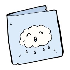 cartoon card with cloud pattern N14