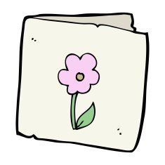 cartoon flower greeting card N14