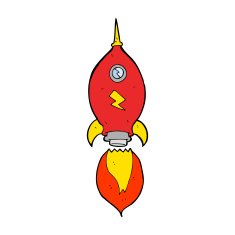 Cartoon Spaceship N71