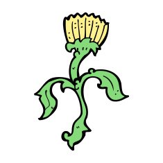 cartoon flower N617