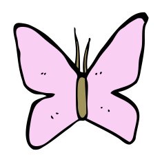 cartoon butterfly symbol N32
