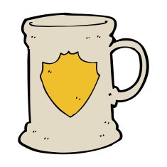 cartoon old tankard N13