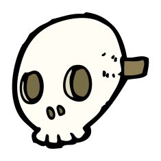 cartoon skull mask N30