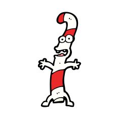 cartoon candy cane N29