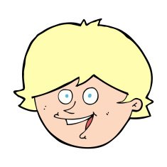 cartoon happy boy face N67