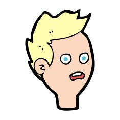 cartoon shocked man N173
