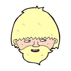 cartoon bearded man N82