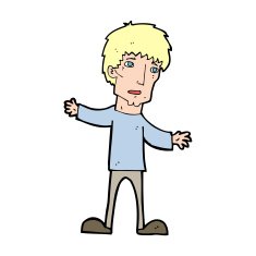 cartoon worried man N150