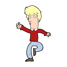 cartoon rushing man N13