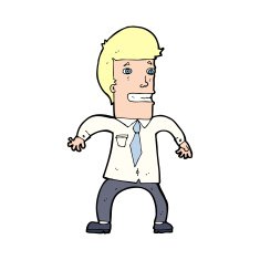 cartoon nervous businessman N14