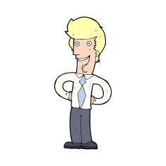 cartoon happy man N689