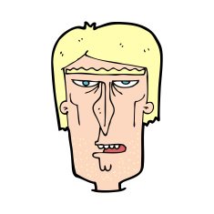 cartoon angry face N41
