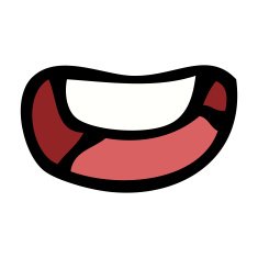 cartoon happy mouth N14
