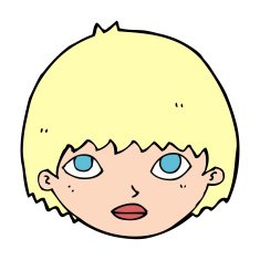 cartoon girl staring N15