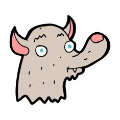 cartoon happy wolf N31