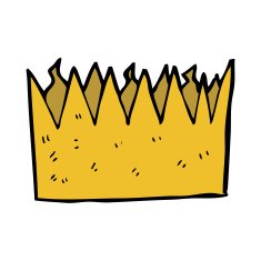 cartoon paper crown N34