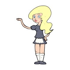 Cartoon Waitress N49