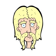 cartoon man with long mustache N16