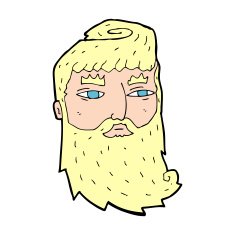 cartoon bearded man N83