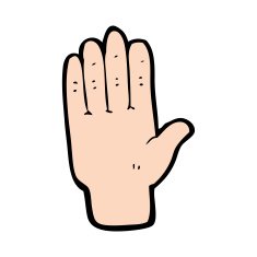 cartoon open hand N6