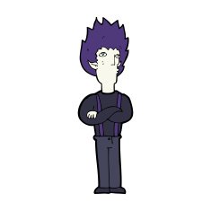 cartoon vampire man N162