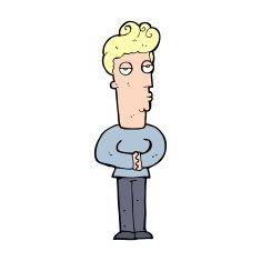 cartoon arrogant man N16