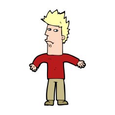 cartoon confused man N80