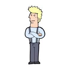 cartoon annoyed man N119