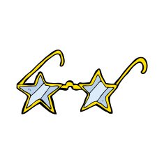 cartoon star glasses N5
