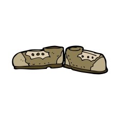 cartoon old shoes N13