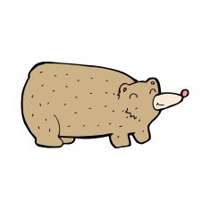 funny cartoon bear N97