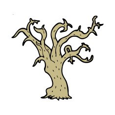 cartoon winter tree N15