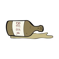 Cartoon Spilled Beer N33