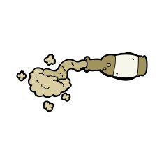 Cartoon Spilled Beer N35