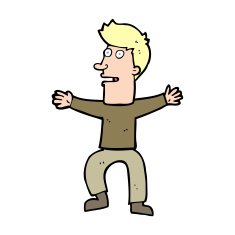 cartoon startled man N73