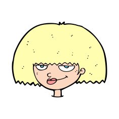cartoon mean female face N14