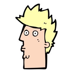 cartoon surprised face N28
