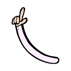 cartoon pointing arm N41