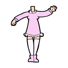 cartoon female body (add photos or mix and match cartoons) N328