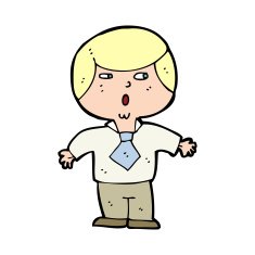 cartoon shocked boy N45