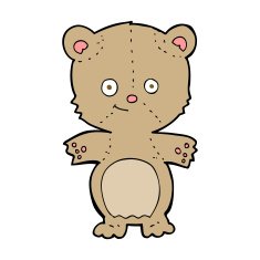 cartoon teddy bear N439