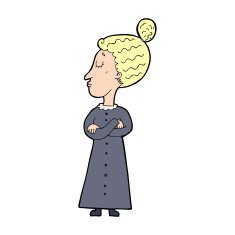 cartoon strict victorian teacher N14