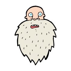 cartoon bearded man N84